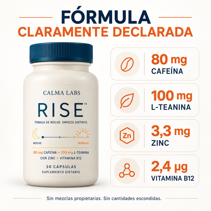 RISE™ | Cápsulas para Empezar la Mañana Más Despierto