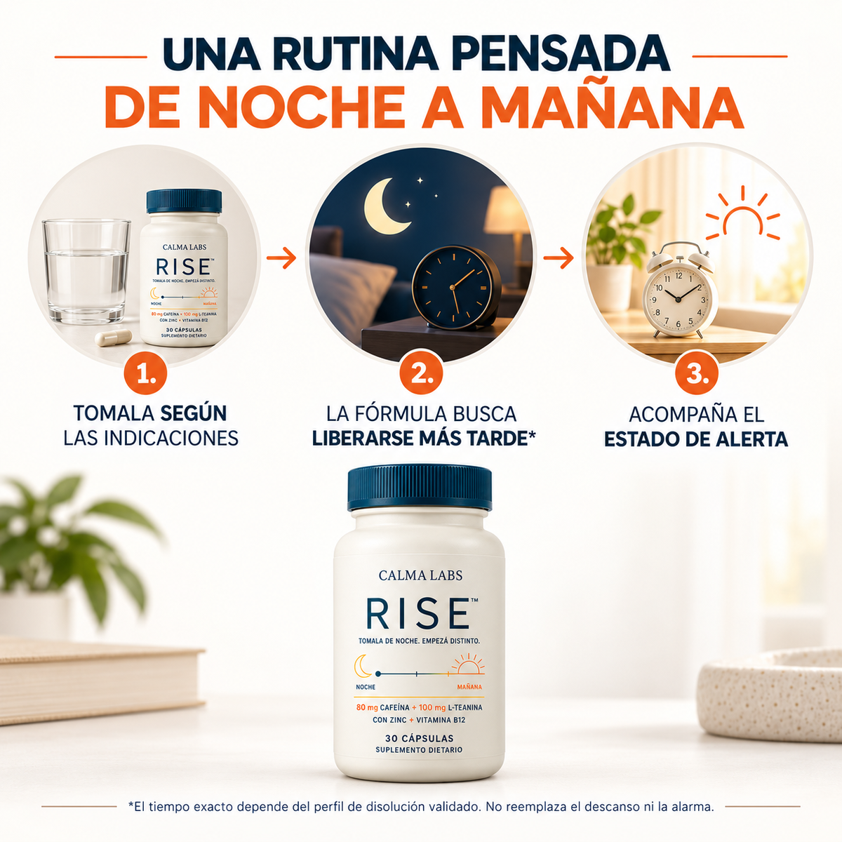 RISE™ | Cápsulas para Empezar la Mañana Más Despierto