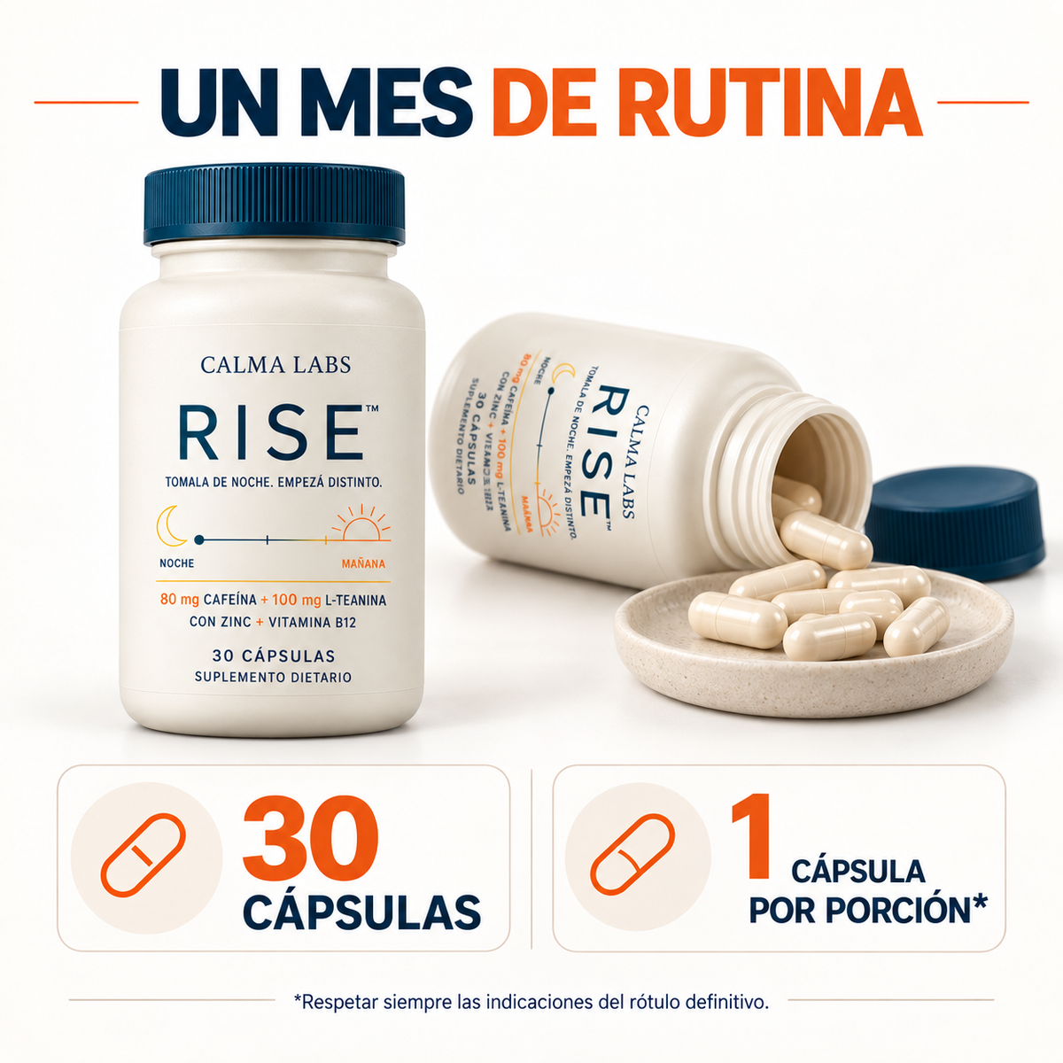 RISE™ | Cápsulas para Empezar la Mañana Más Despierto