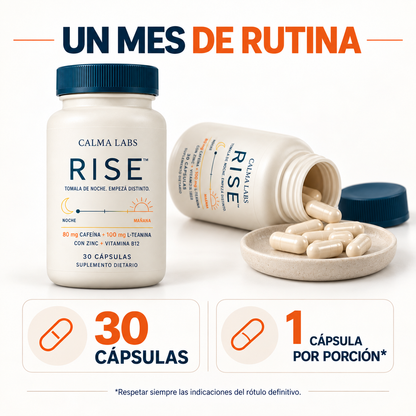 RISE™ | Cápsulas para Empezar la Mañana Más Despierto
